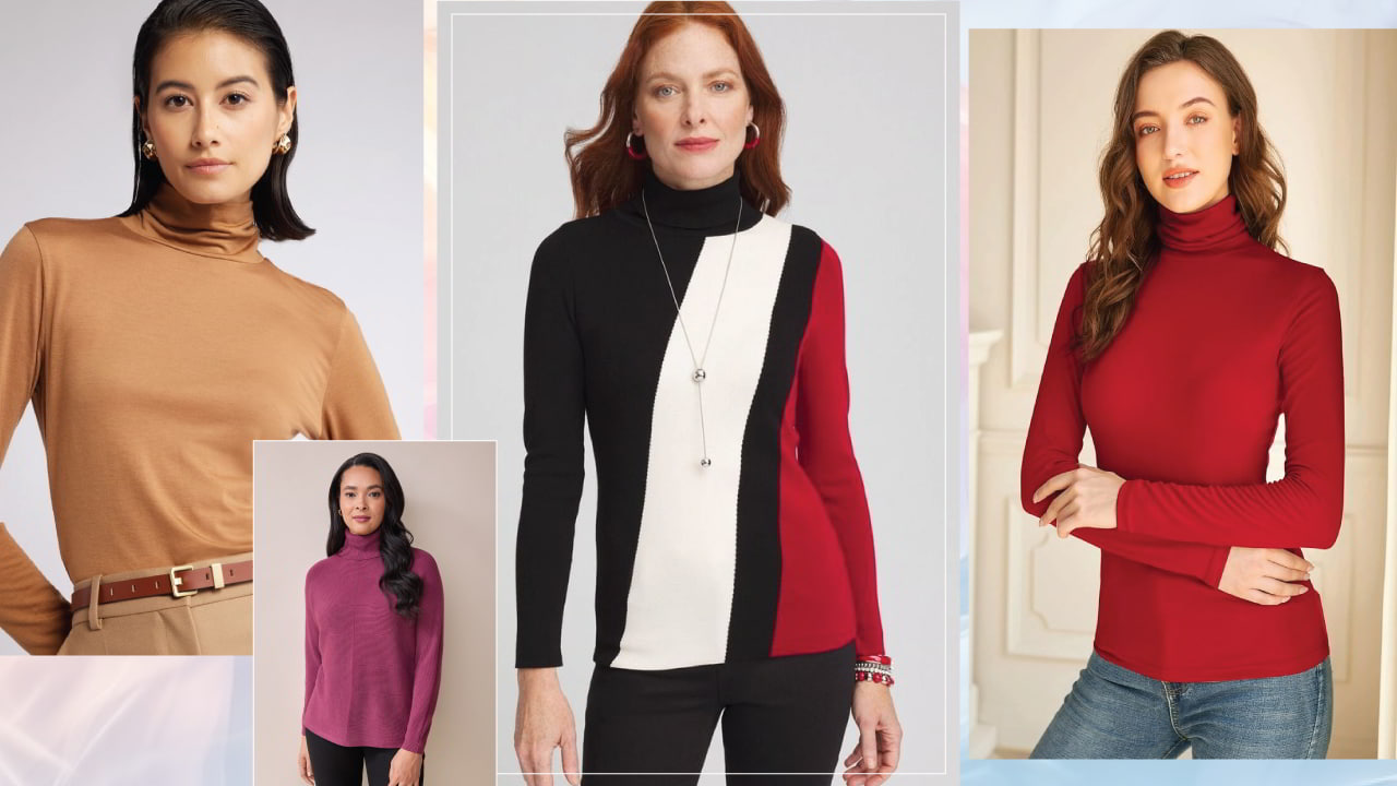 Lightweight Turtleneck Tops