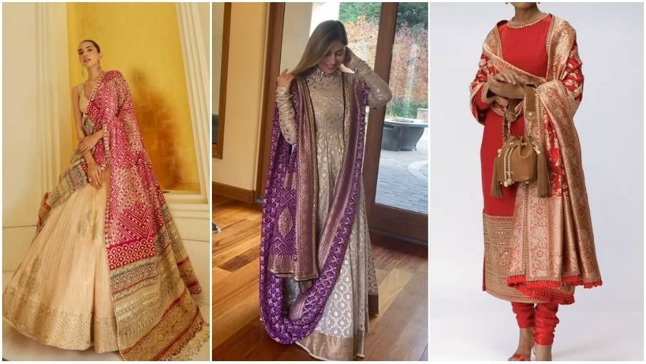 Banarasi Dupatta Draping Style