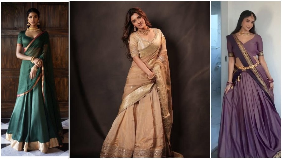 Dhavani Draping Styles (Half Saree Fusion)