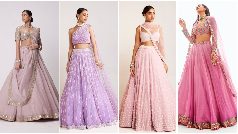 Engagement Lehenga Dupatta Style​