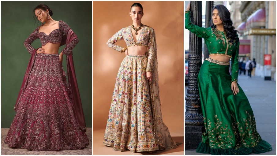 Full Sleeve Lehenga Design