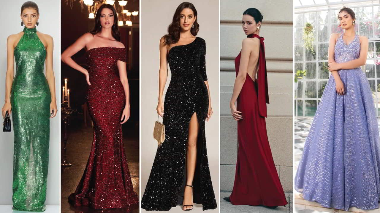 Halter Neck, Backless, Off-Shoulder, and One-Shoulder Gowns