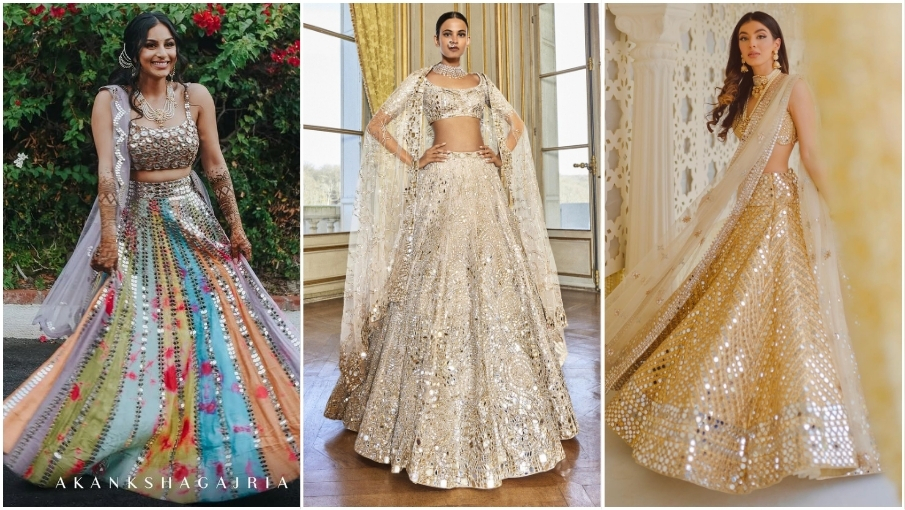 Mirror work Lehenga Design