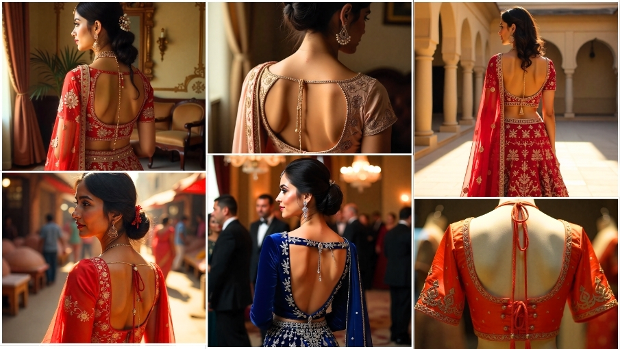 Traditional blouse back design