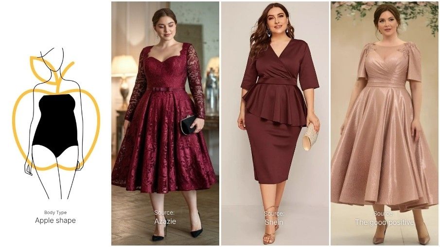 Apple Shape perfact party dress