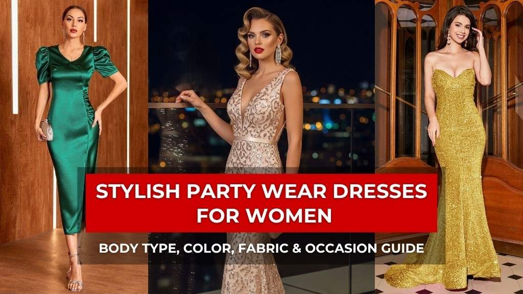 Stylish Party Wear Dresses for Women: Body Type, Color, Fabric & Occasion Guide featured image