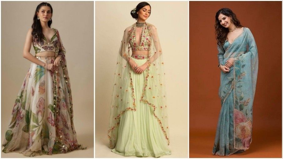 Pastel Colors Karwa Chauth outfits