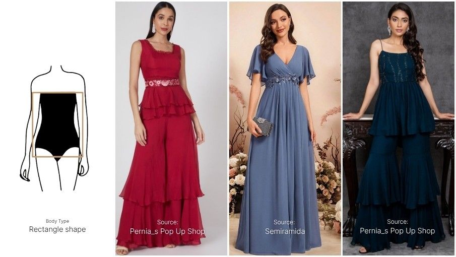 Rectangular shape perfact party dress