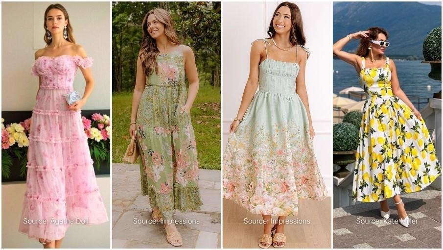Floral Midi Birthday Dresses for women