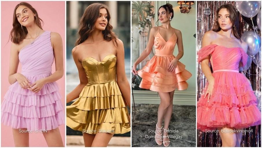 Ruffled Short Dresses for Birthday