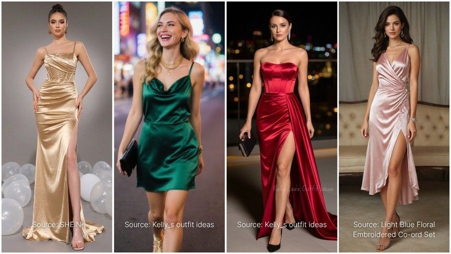 Satin Birthday Party wear Dresses