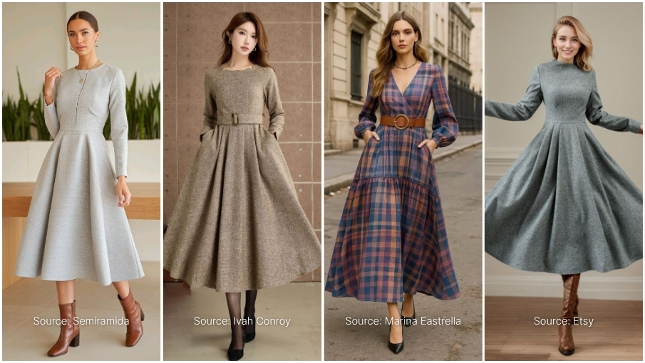 Winter Wool Dresses