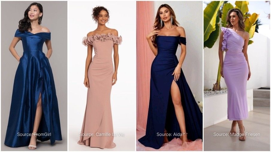 Off-Shoulder or Cold Shoulder Birthday Party wear Dresses for women