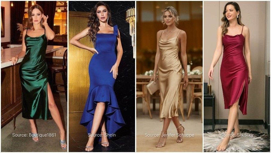 Satinandsilkpartywear-3typesofpartywear Satin and silk party wear